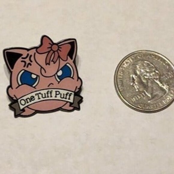 Pokemon Jigglypuff One Tuff Puff Cute Enamel Pin - Picture 3 of 4